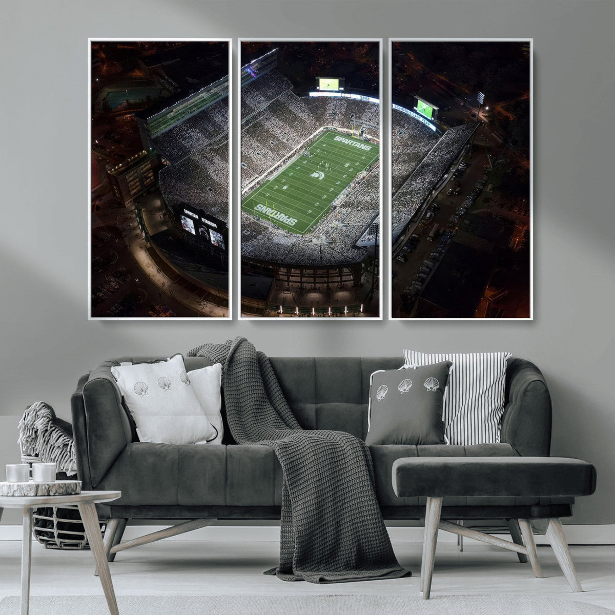 Michigan State Spartans Football Team Print - East Lansing