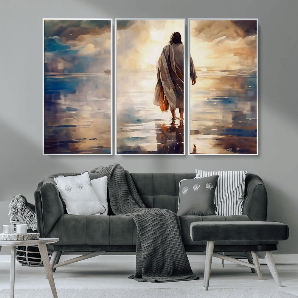 Jesus Walking on Water Wall Art | Ready to Hang Spiritual