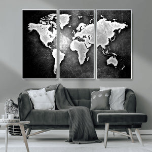 World Map Wall Art Canvas Print – Framed Wall Art for