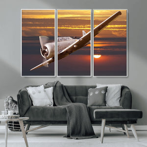 Old War Plane Wall Art Canvas Print