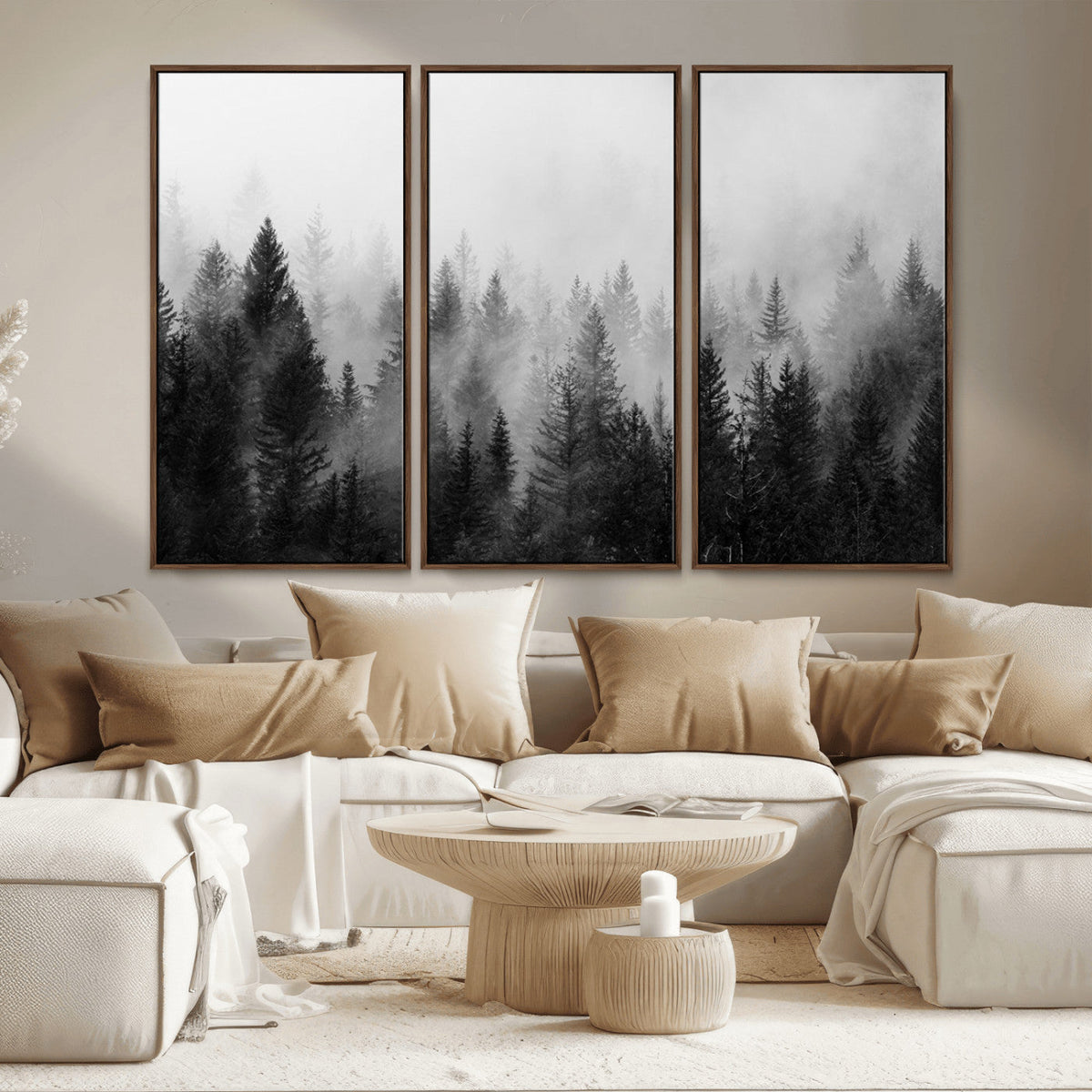 Fogy Forest Canvas Wall Art Print - Mountain Wall Art with