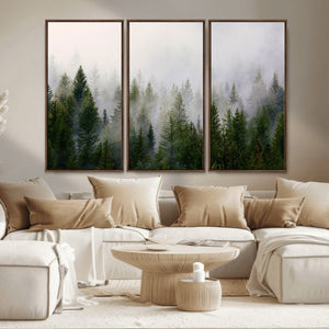 Forest Wall Art Canvas Print | Foggy Forest Wall Art | Pine