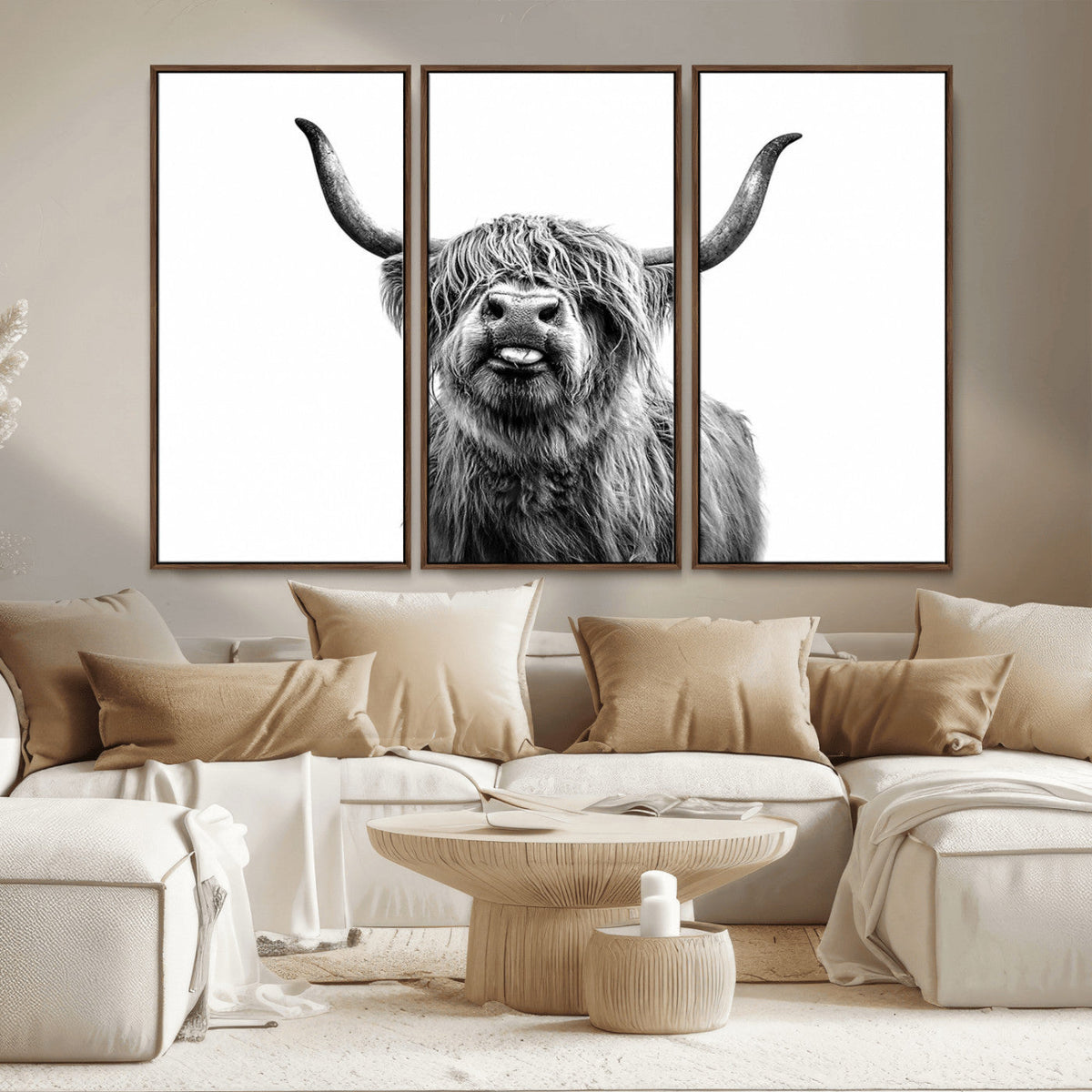Fanny Scottish Highland Cow Cattle Art Print Farmhouse Wall