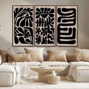 Canvas Print Wall Art Abstract Art Boho, Framed Boho Art