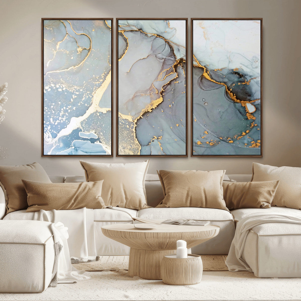 Large Abstract Marble Wall Art Canvas Print for Living Room