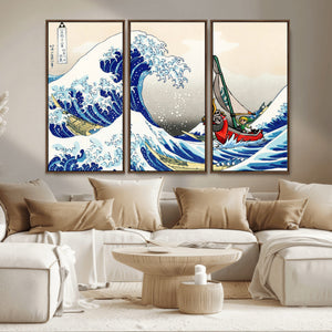 Katsushika Hokusai Kanagawa Giant Wave Wall Art Canvas Print