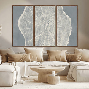 Abstract Tree Ring Wall Art Canvas Print – Nature-Inspired,
