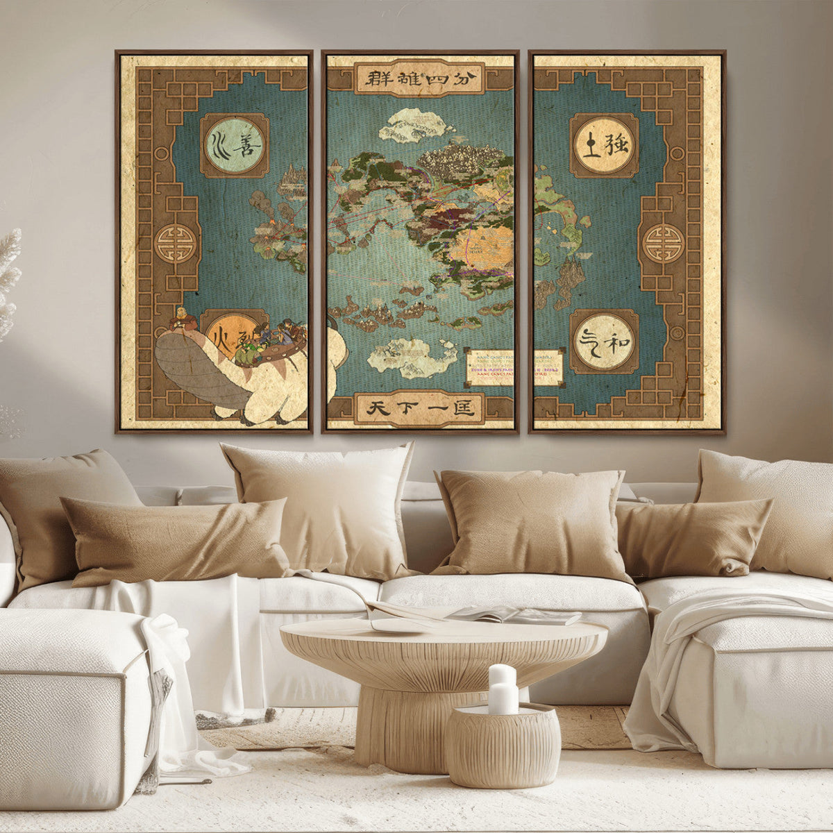 Avatar Wall Art: The Last Airbender Vintage Map - Wall Art