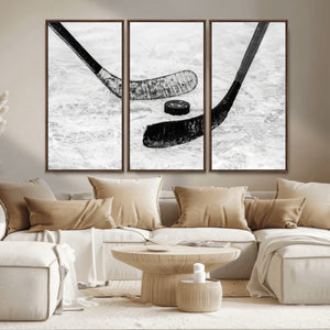 Winter Ice Hockey Sport Canvas Wall Art Print - Hockey Wall