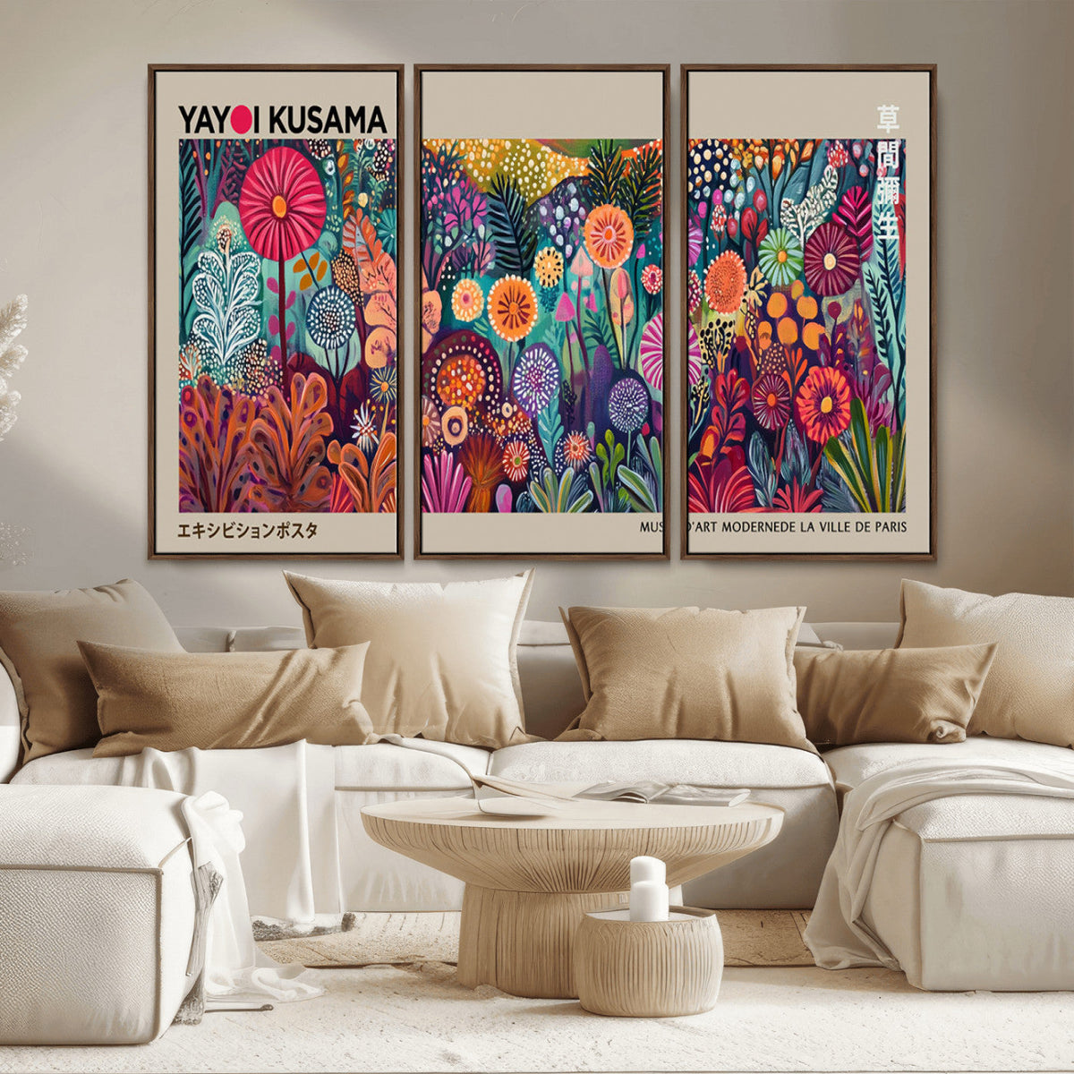 Yayoi Kusama Wall Art Canvas Print, Abstract Art, Large