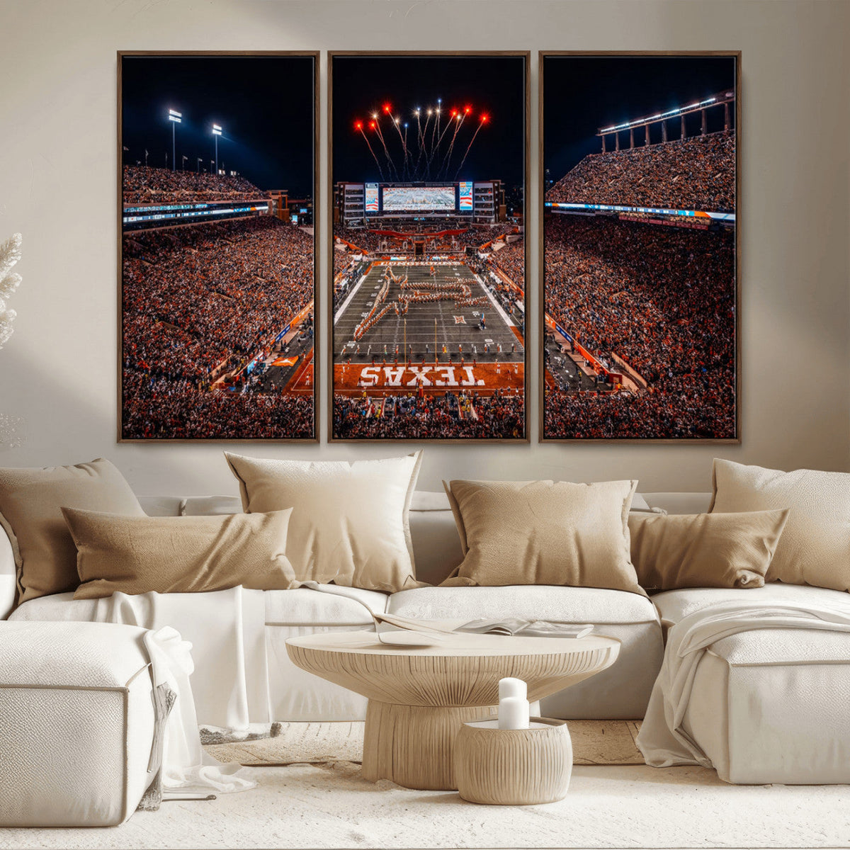 Texas Stadium Night Game Wall Art Canvas Print – Vibrant