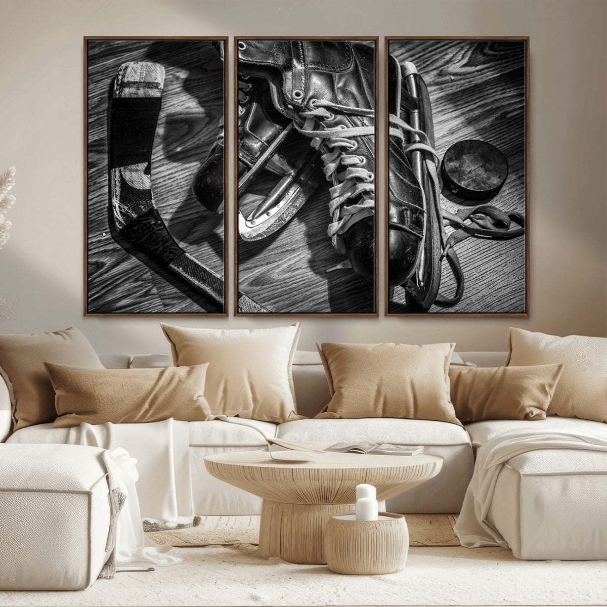 Old Pair of Mens Skates Wall Art Canvas, Men Skates Wall Art