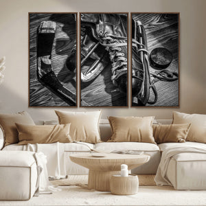 Old Pair of Mens Skates Wall Art Canvas, Men Skates Wall Art