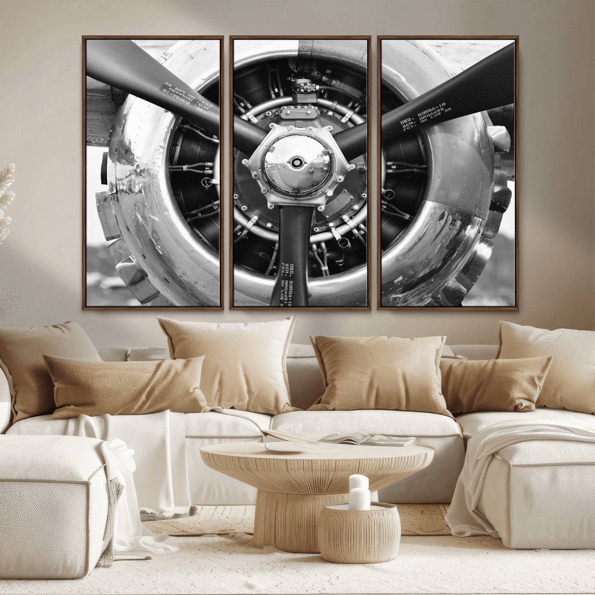 Vintage Airplane Wall Art Canvas Print