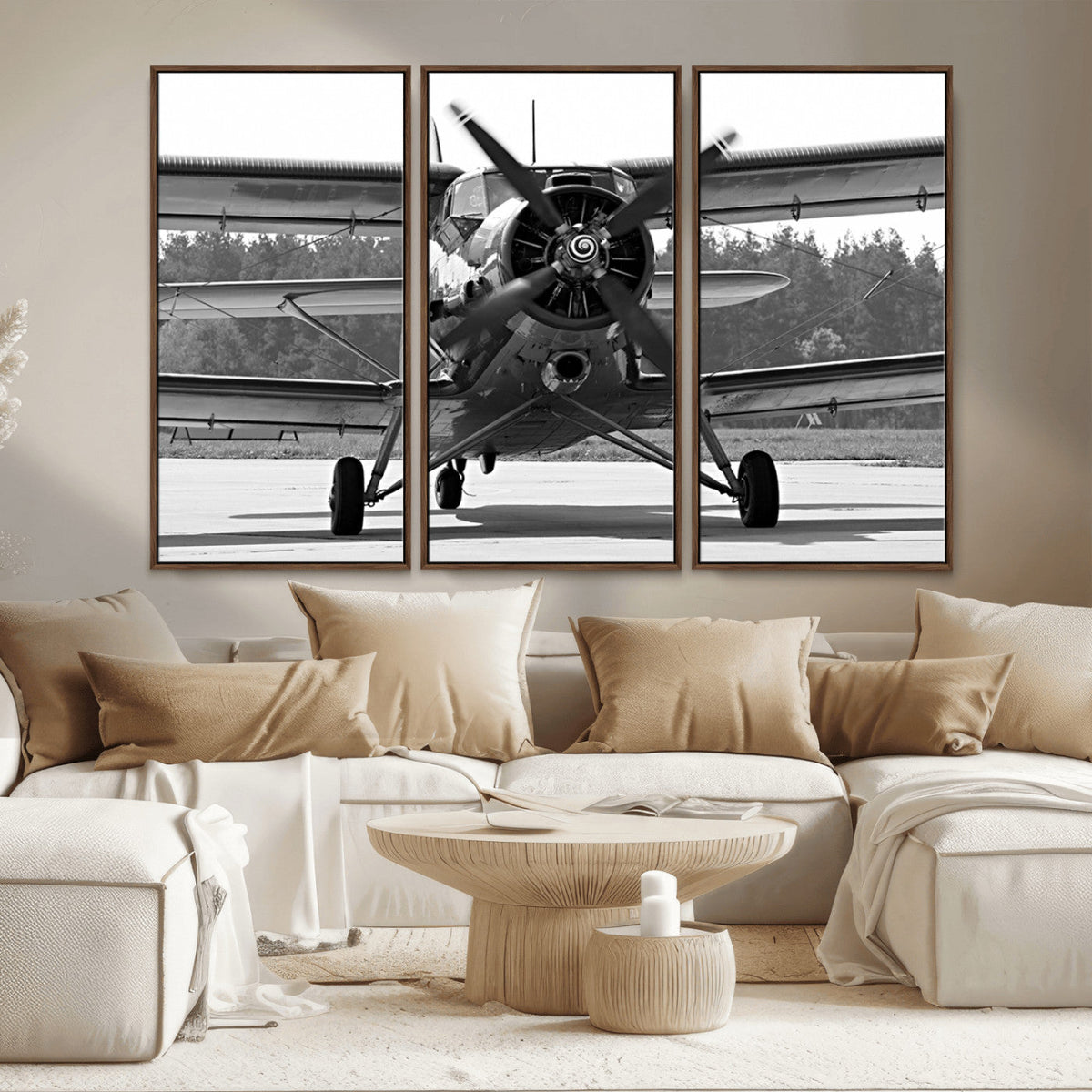 Wall Art Old War Plane Canvas Print