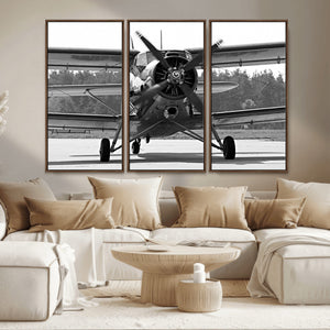 Wall Art Old War Plane Canvas Print