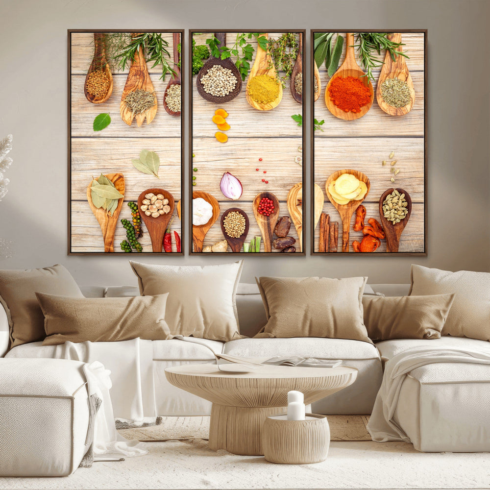 Kitchen Spice on the Table Wall Art, Kitchen Spice Wall Art