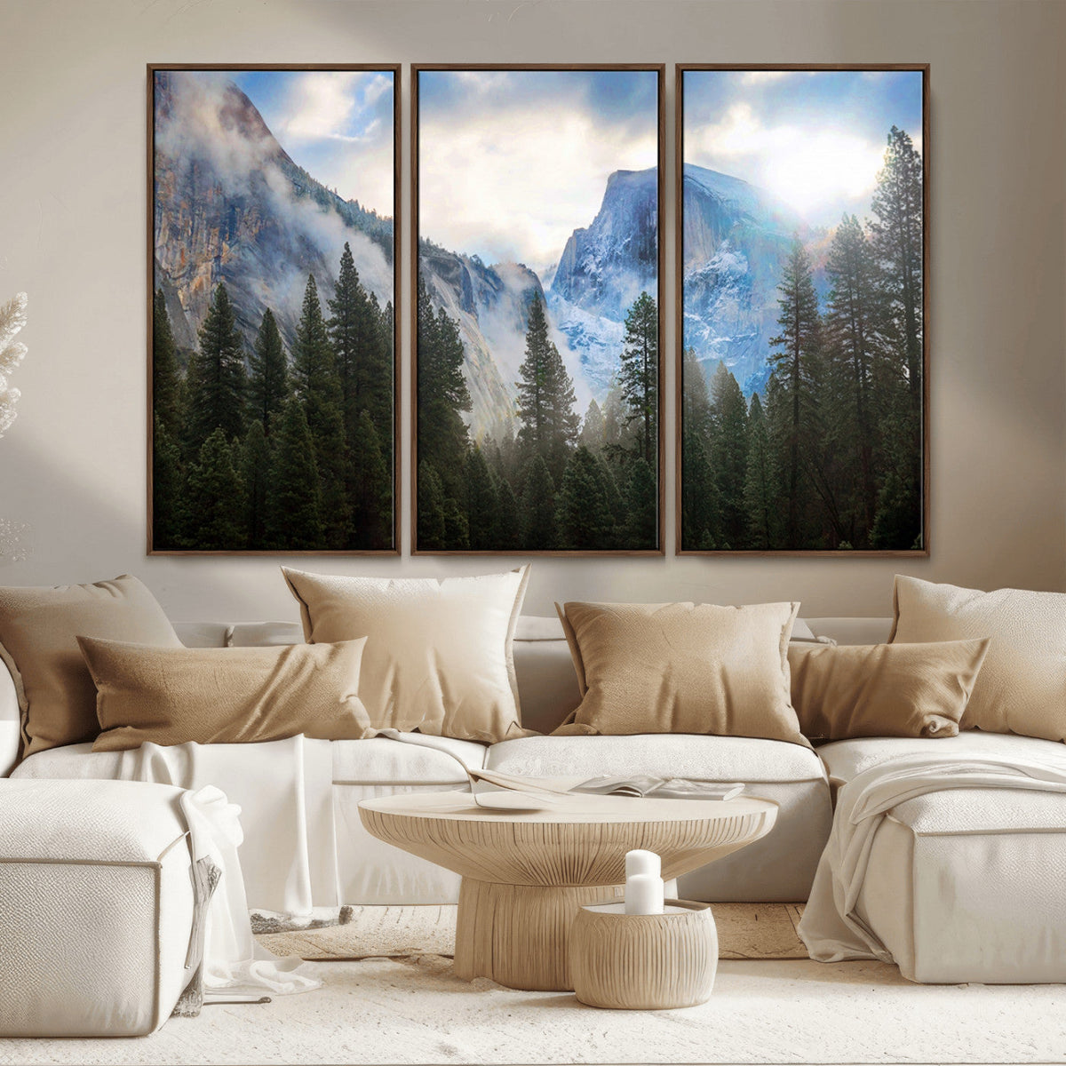 Half Dome Yosemite Calinia Wall Art Canvas Print El Capitan