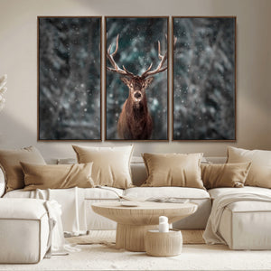 Wall Art Deer Art Animal Canvas, Framed Wall Art Deer Canvas