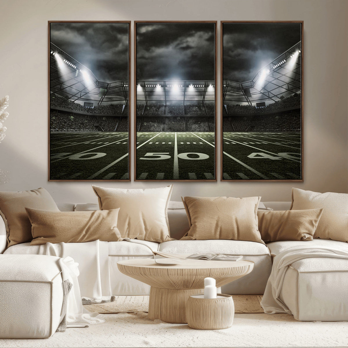 American Football Stadium Wall Art Canvas Print, Stadium