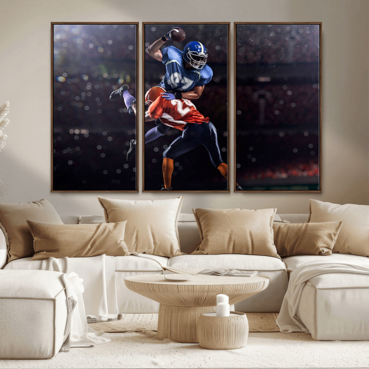 American Football Wall Art Canvas Print, Stadium Sport Wall
