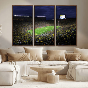 Michigan Wolverines Football Canvas Wall Decor, Football