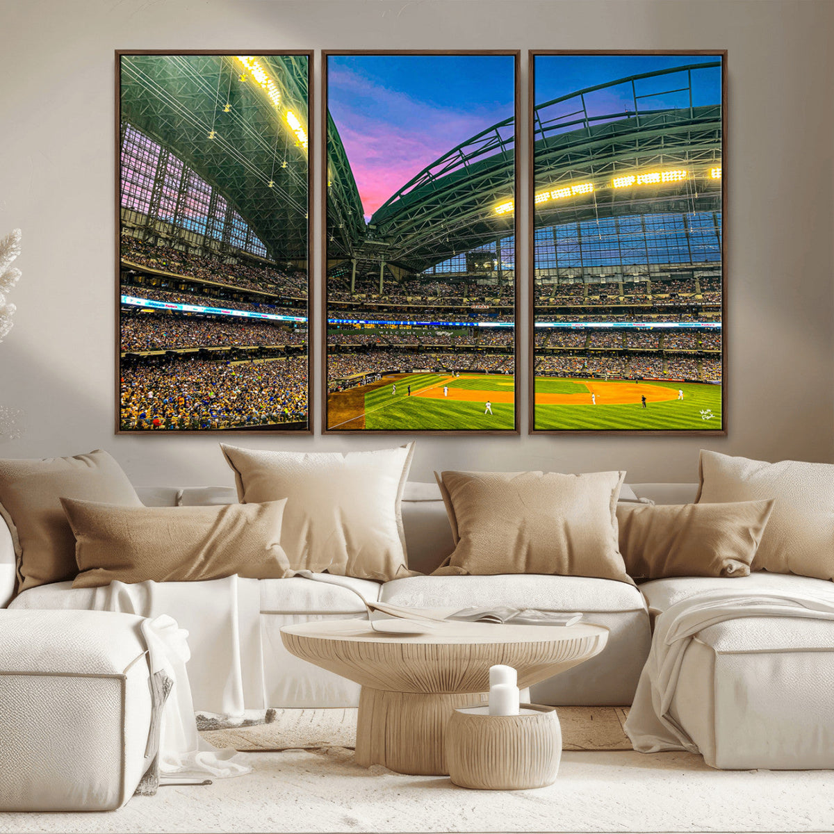 Milwaukee Brewers Baseball Team Print Canvas- American