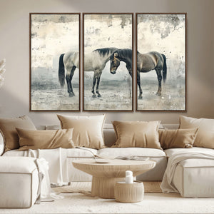 Chines Style Majestic Horses Wall Art | Ready to Hang and