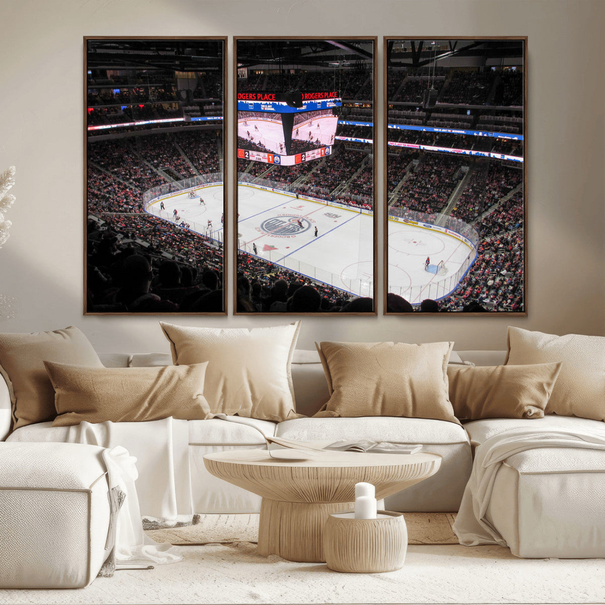 Rogers Place Edmonton Oilers Ice Hockey Stadium Wall Art,