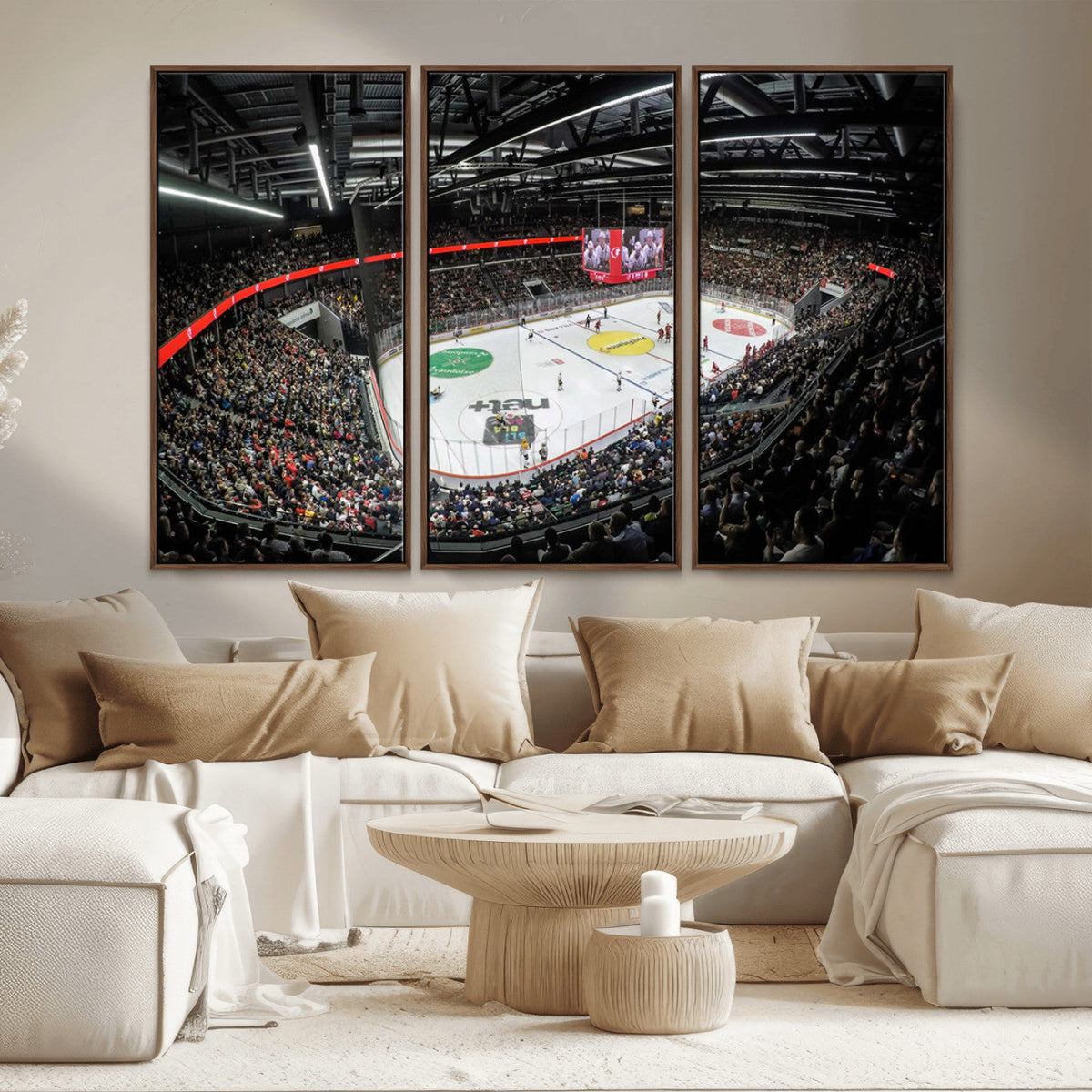 Vaudoise Lausanne Ice Hockey Arena Stadium Wall Art Canvas,