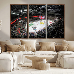 Vaudoise Lausanne Ice Hockey Arena Stadium Wall Art Canvas,