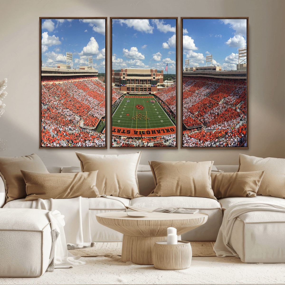 Oklahoma State Cowboys Football Team Print - Stillwater