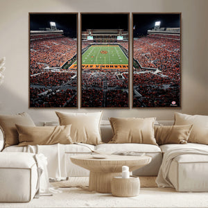 Oklahoma State Cowboys Canvas Print, Football Team Print -