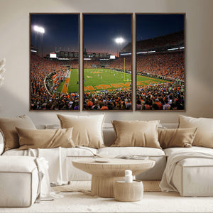 Clemson University Tigers Art Print, Football Team Print -