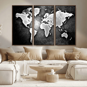 World Map Wall Art Canvas Print – Framed Wall Art for