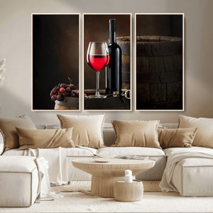 Red Wine and Bottle Canvas Print