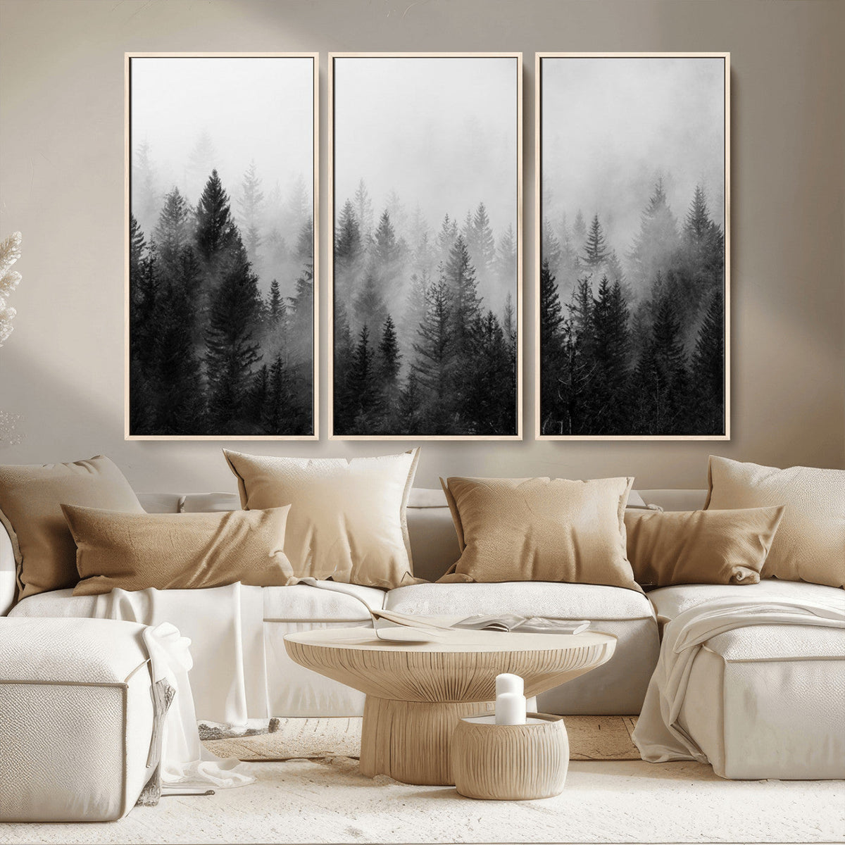 Fogy Forest Canvas Wall Art Print - Mountain Wall Art with