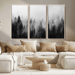 Fogy Forest Canvas Wall Art Print - Mountain Wall Art with