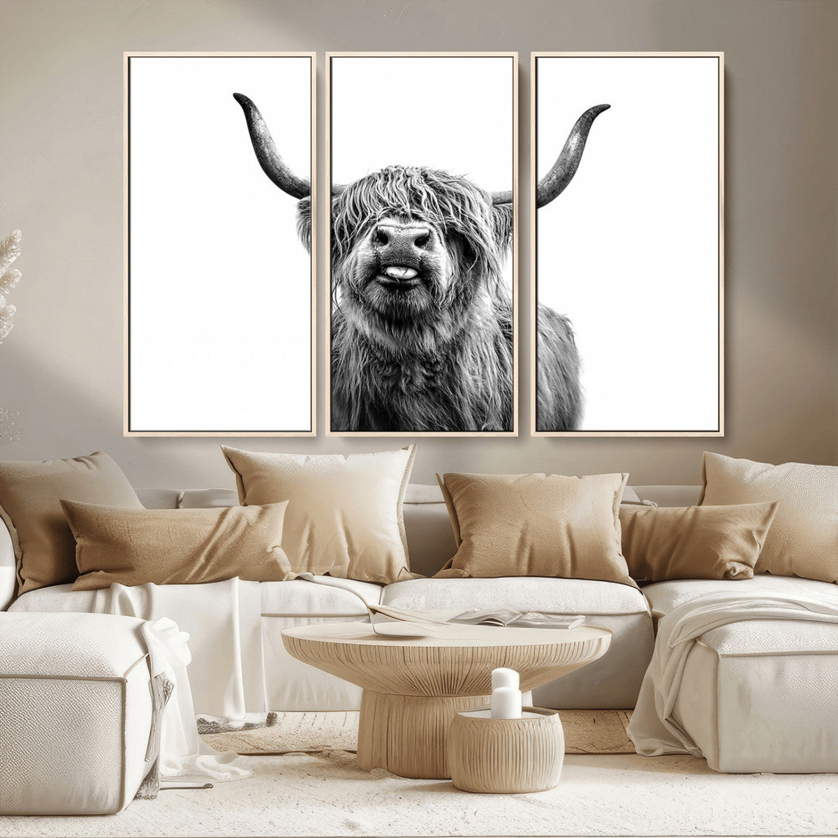 Fanny Scottish Highland Cow Cattle Art Print Farmhouse Wall