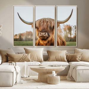 Highland Cow Animal Scottish Cattle Art Print Farmhouse Wall