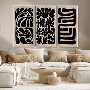 Canvas Print Wall Art Abstract Art Boho, Framed Boho Art
