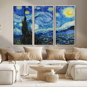 Vincent Van Gogh The Starry Night Abstract Wall Art Canvas