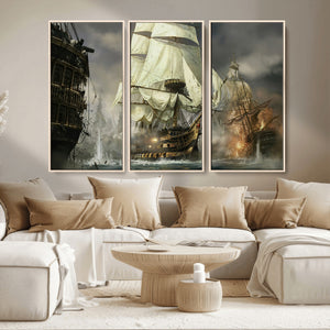 Pirate Ship War Wall Art Canvas Print