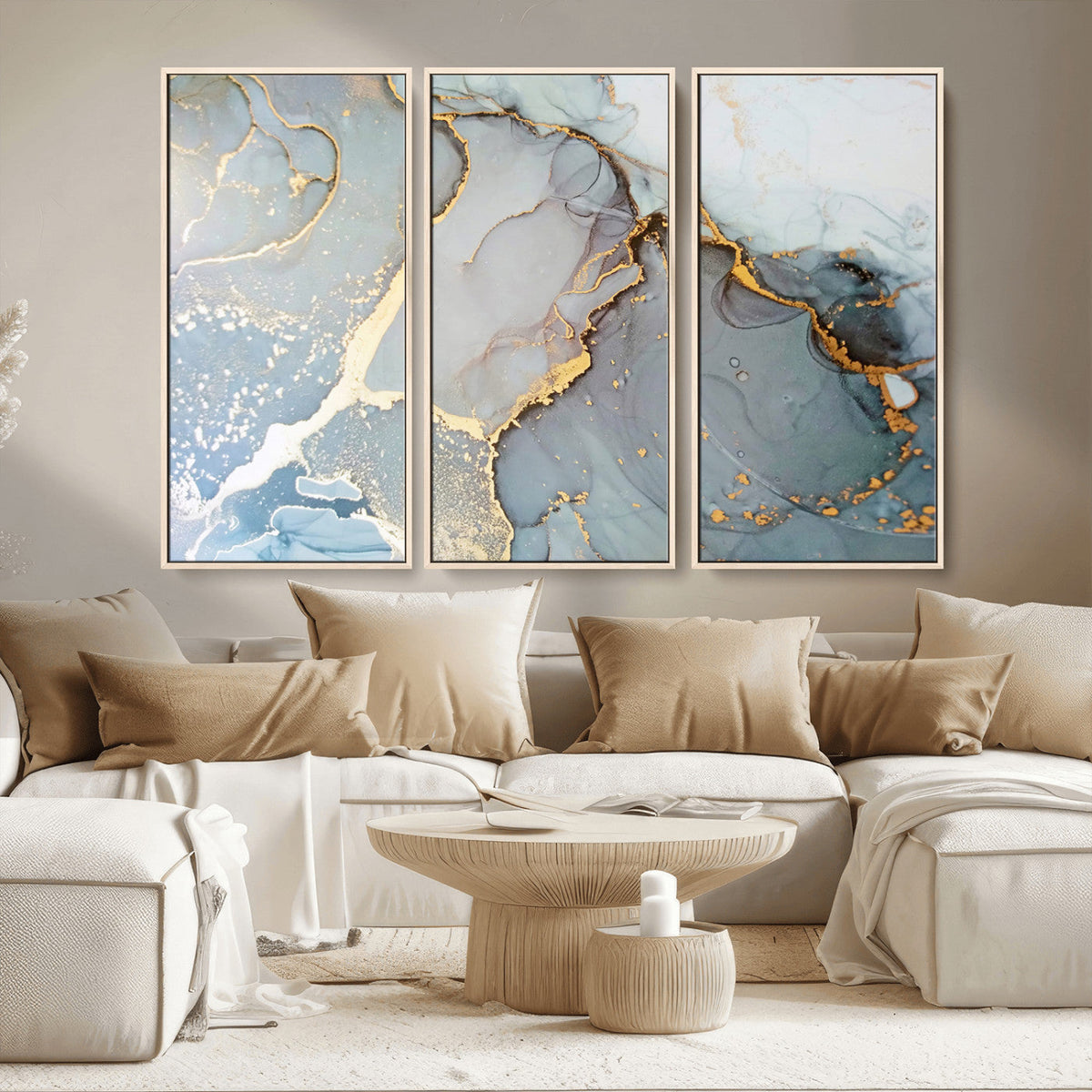 Large Abstract Marble Wall Art Canvas Print for Living Room