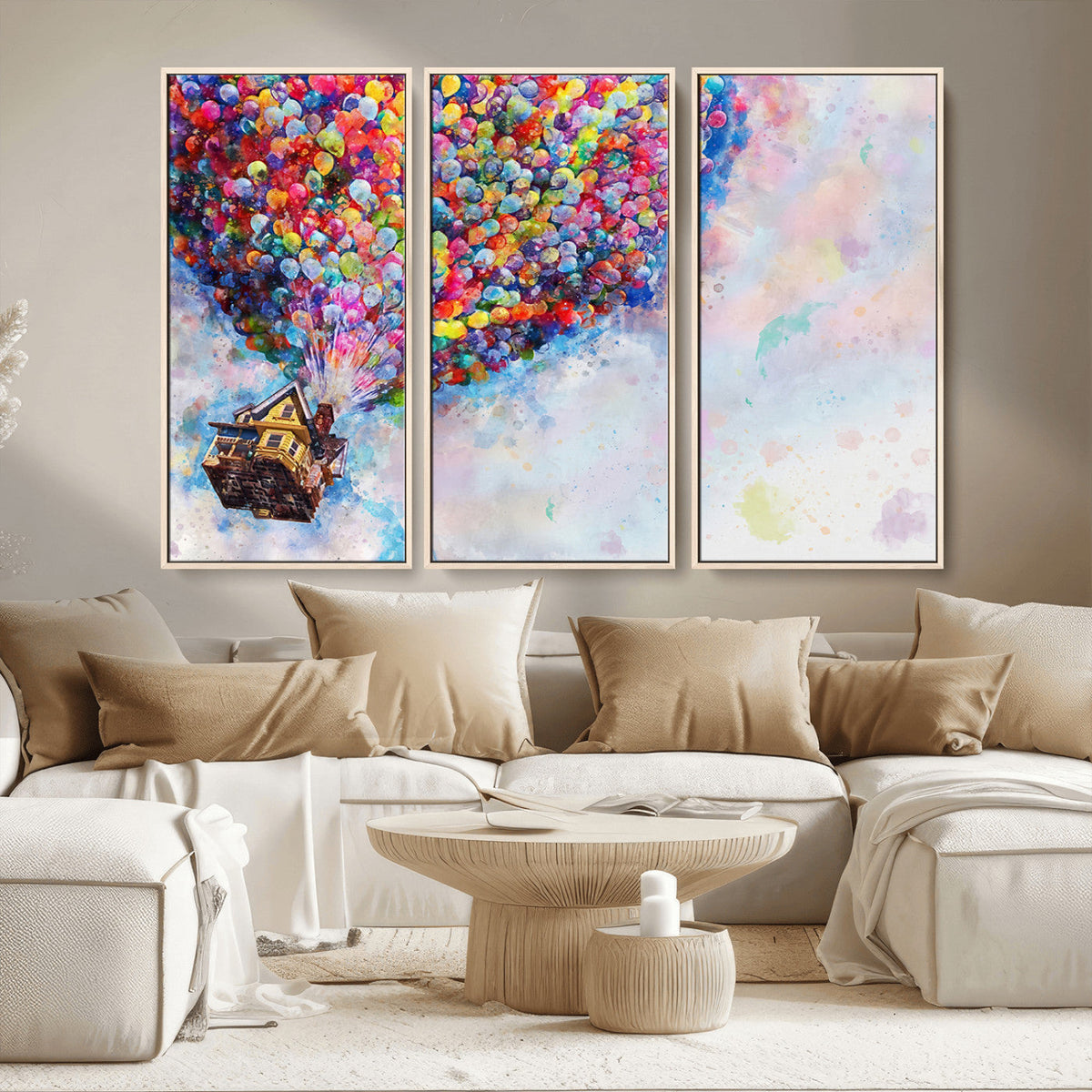 Don't Look Up Movie Canvas Wall Art - Vibrant Floating House