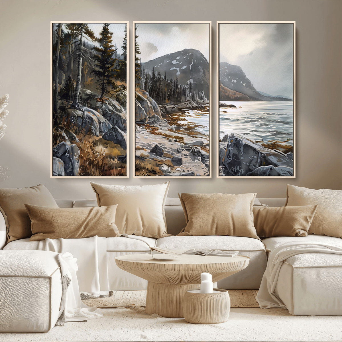 Serene Coastal View of Acadia National Park - Stunning