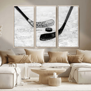 Winter Ice Hockey Sport Canvas Wall Art Print - Hockey Wall