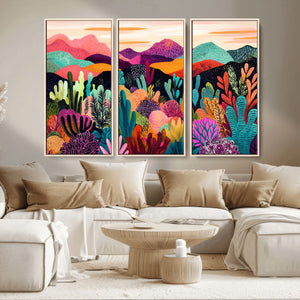 Abstract Kusama Print - Landscape Canvas Wall Art Print -