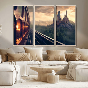 Harry Castle Wall Art Canvas Print, Wizard School Wall Art