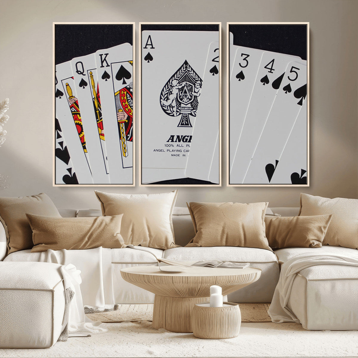 Poker Wall Art - Playing Cards Canvas Wall Art Print - Ace